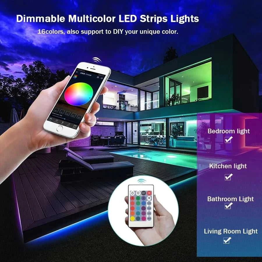LED Strip DC 12V SMD 5050 Flexible Diode Ribbon Tape RGB 2835 Waterproof LED Light WIFI Remote Controller Works With Alexa Room The jack market .AU The jack market .AU Home $ 71 136:201455535#WIFI Controller Set;14:29#Non-Waterproof;200007763:201336104;249:200006306#SMD 5050;380:202452907#15m