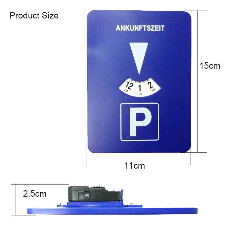 Vehicle Portable Car Parking Disc Timer Clock Arrival Time Display Blue Plastic Parking Time Tools