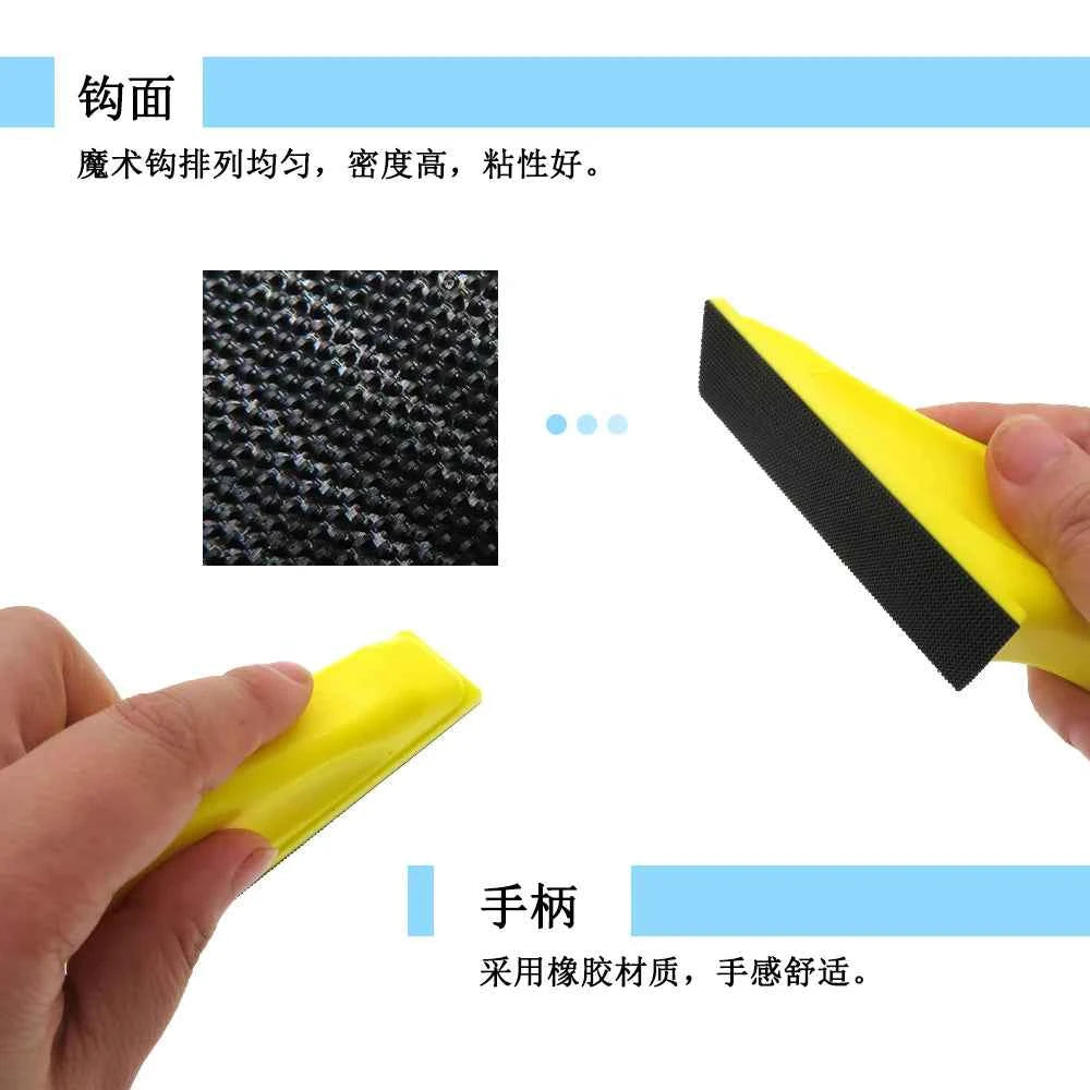 1/2/5 pcs New Arrival Hand Sanding Block 27mmx90mm PU Sander Sandpaper Holder Abrasive Tool Polishing Hook & Loop Discs Abrasive