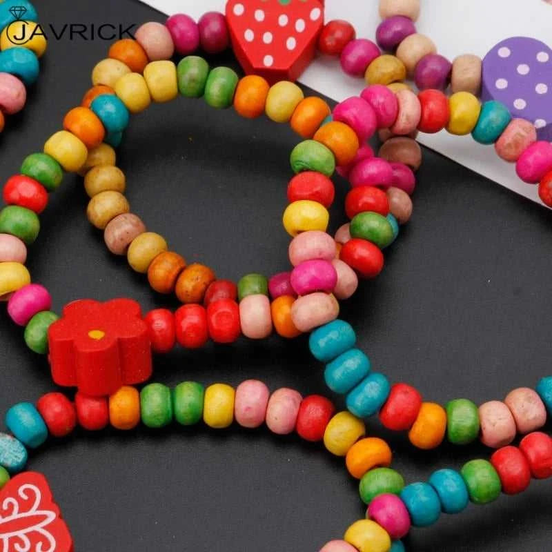 12Pcs/Set Colourful Wooden Bracelets Little Girls Bracelets Kit Kids Fashion Jewelry For Family Friends Jewerly Gifts The jack market .AU The jack market .AU Jewellery & Chains $ 53 <none>