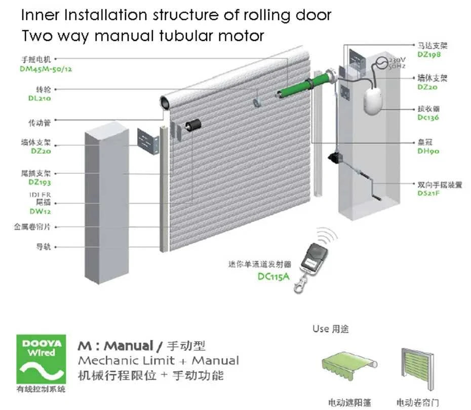 Dooya DM45M 50/12 Manual Tubular Motor for Motorized Rolling Shutter Door/Awning,Manual Control+Rf433 Control,for 80mm Tube The jack market .AU The jack market .AU Home $ 330 14:771#for 80mm Round Tube
