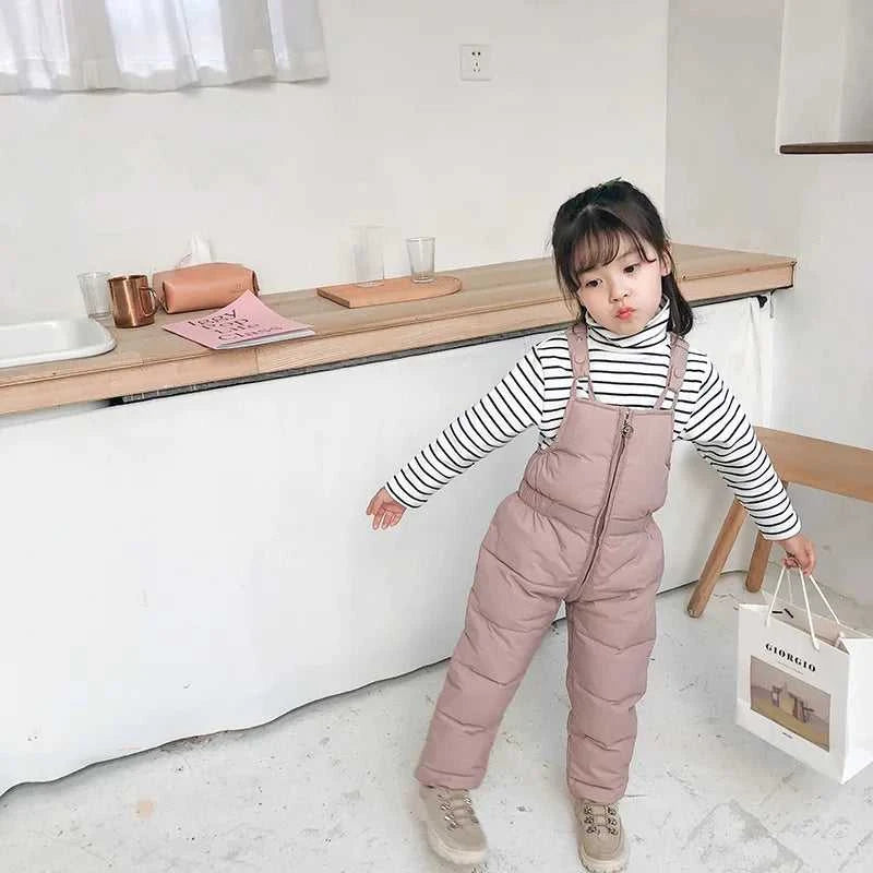 Winter Children Warm Overalls Autumn Girls Boys Thick Pants Baby Girl Jumpsuit For 1-5 Years High Quality Kids Ski Down Overalls The jack market .AU The jack market .AU Mum & Kids: Essential Products for Every Family $ 41 14:193#Black;200000463:200004187#2T(size 90)