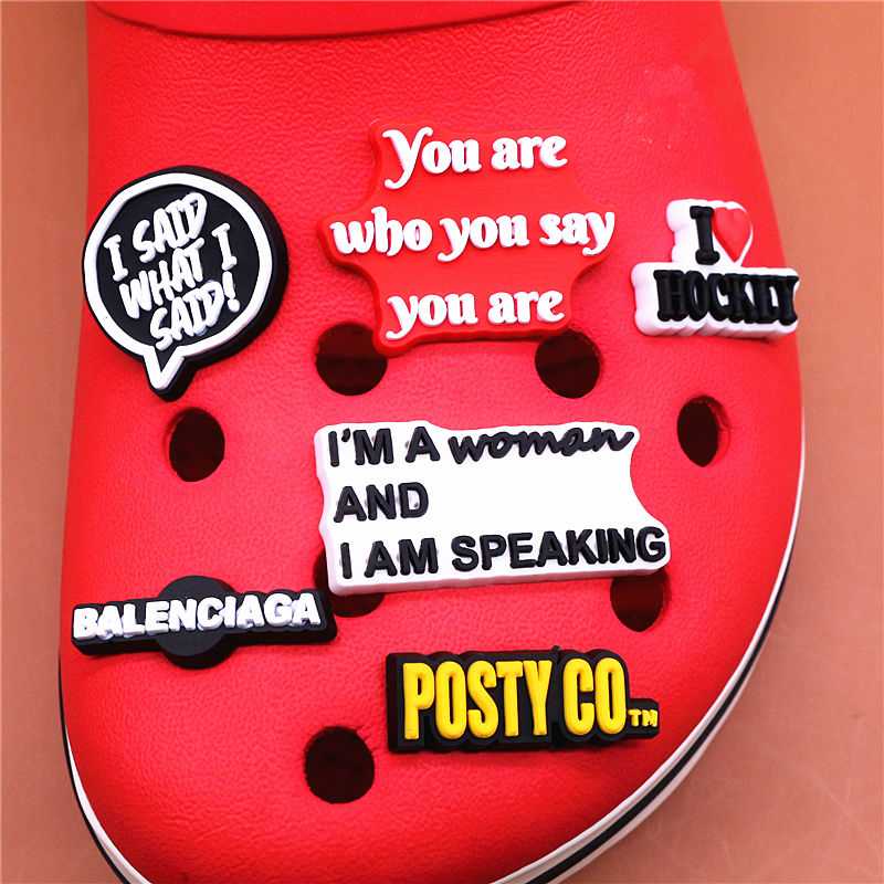 Single Sale 1pcs Rights Protection Shoe Charms Woman Speaking Shoe Accessories Decoration Fit Kids Party Gifts U251 The jack market .AU The jack market .AU Step Up Your Style: Trendy Shoes for Every Occasion! $ 49 14:173#3
