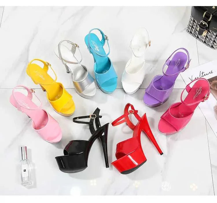 2022 Stripper Pole Dance Shoes High Heels Women Sexy Show Shoes Party Club 13 15 17CM Sandals Platform High-heeled Shoes Wedding The jack market .AU The jack market .AU Step Up Your Style: Trendy Shoes for Every Occasion! $ 94 14:366#Blue leopard;200000124:3434