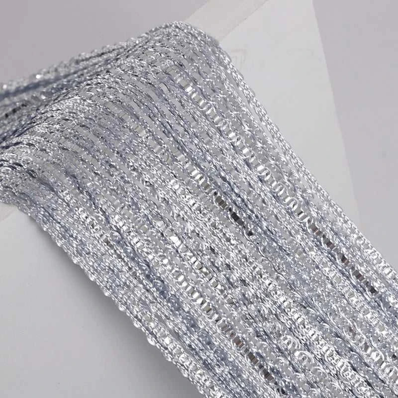 1m*2m Beaded Curtain Door Tassel String Curtain Partition Curtain Silver Tassel Silver Door Curtain Line Curtain Home Decoration The jack market .AU The jack market .AU Home $ 54 14:200003699#WH