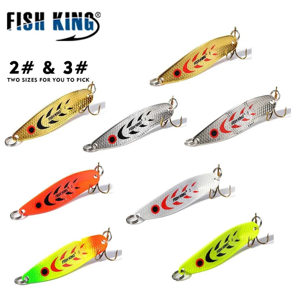FISH KING 20-30g Metal Spoon Hard Fishing Lure Artificial Wobblers For Trolling Trout Spoon Bait Bass Pike With Treble Hook The jack market .AU The jack market .AU Fishing Gear $ 20 14:200002984#004;5:100014443#30g