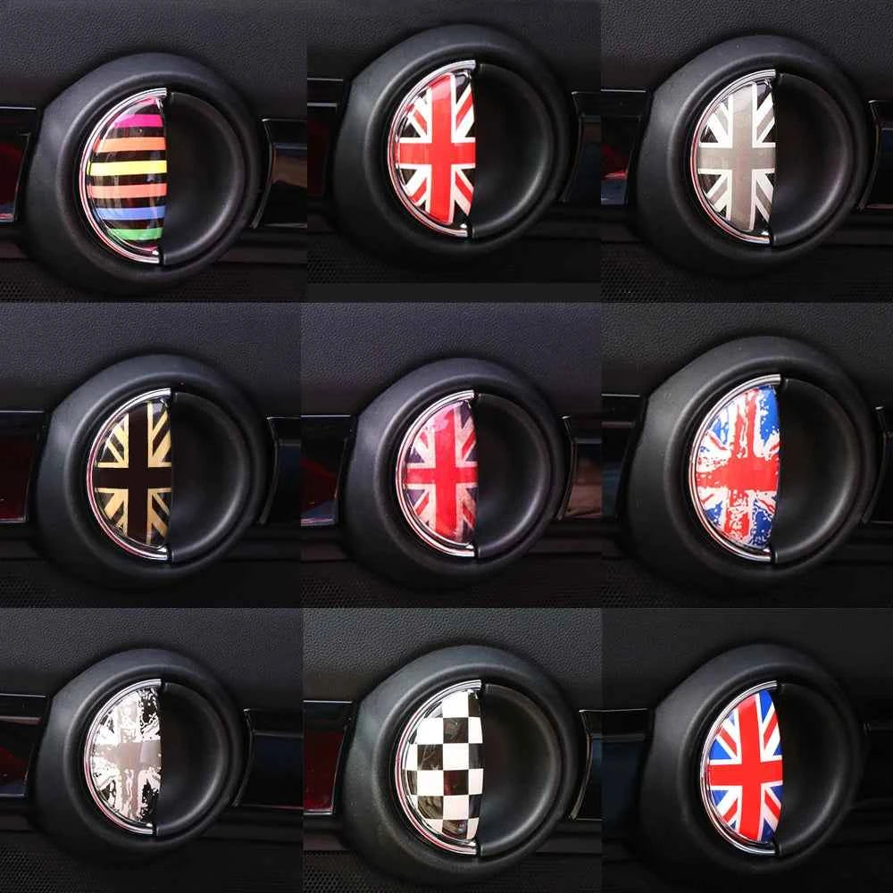 2Pcs Car Sticker For MINI COOPER R56 R55 R60 R61 Countryman F55 F56 F60 Crystal Epoxy Interior Accessory Car Door Handle Sticker