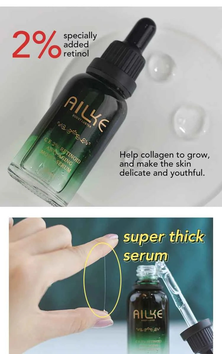 AILKE Retinol Brightening, Anti Wrinkles Cream, For Black, Dark, Brown, Caramel Skin, Lighten Skin Tone, Whitening Face Care Set