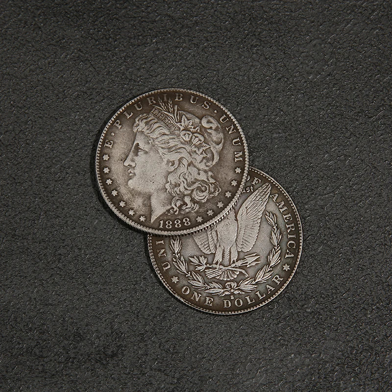 1 Pcs Steel Morgan Dollar (3.8cm Dia) Magic Tricks Can Be Sucked Props Accessorie Used Appearing/Disappearing Coin Magie