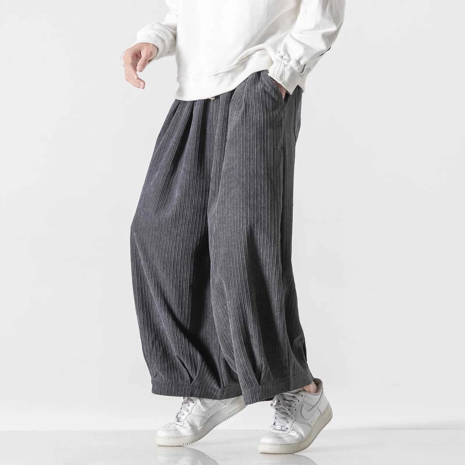 Autumn Men Wide Leg Straight Pants Men Corduroy Solid Color Oversize Trousers Male Thick Warm Japen Style Streetwear Pants The jack market .AU The jack market .AU Men Fashion $ 57 14:193#black;200007763:201336100;5:4182