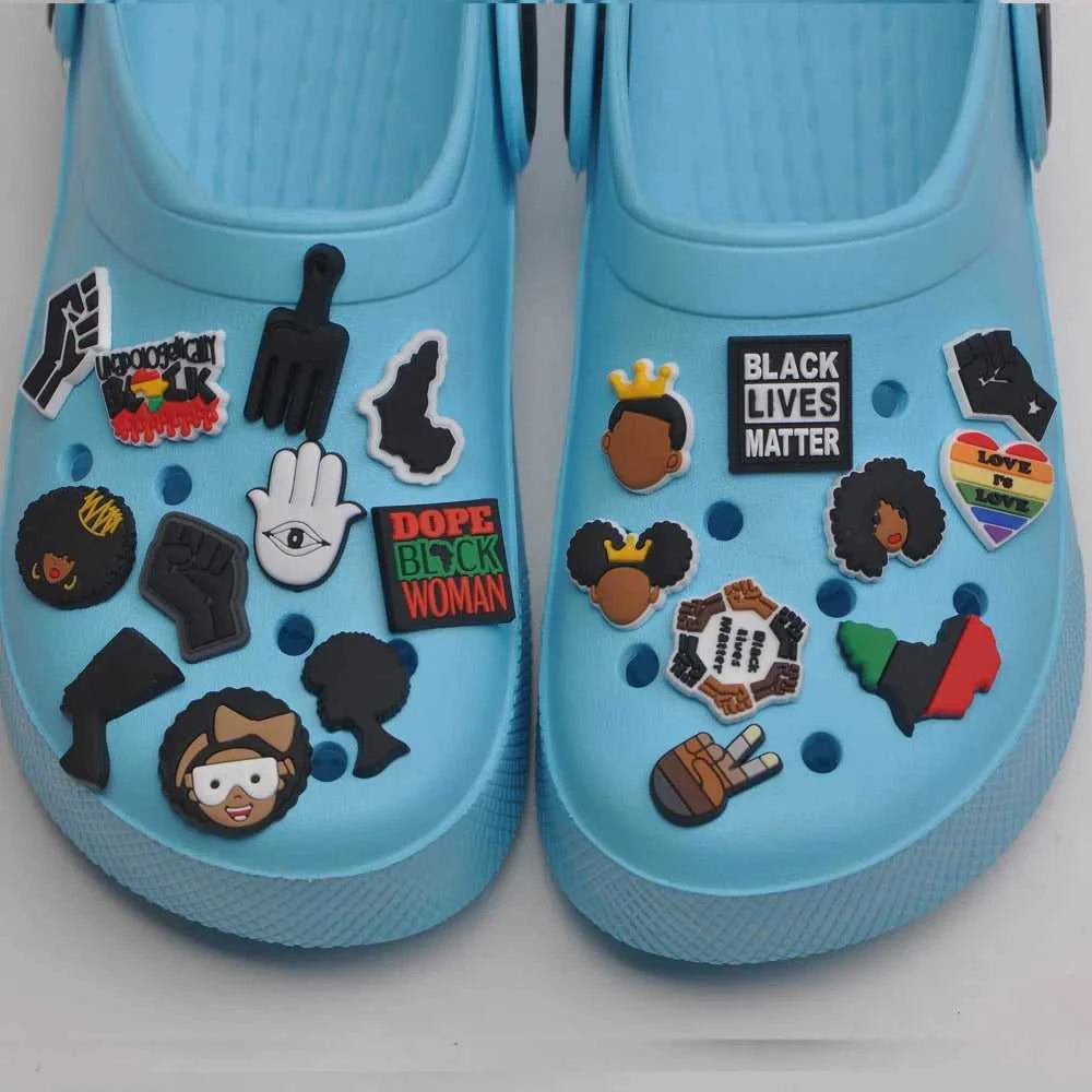 Shoe Charms Black Lives Matter PVC Cartoon Portraits Shoe Accessories for boys girls adults gifts The jack market .AU The jack market .AU Step Up Your Style: Trendy Shoes for Every Occasion! $ 46 14:1052#p2156