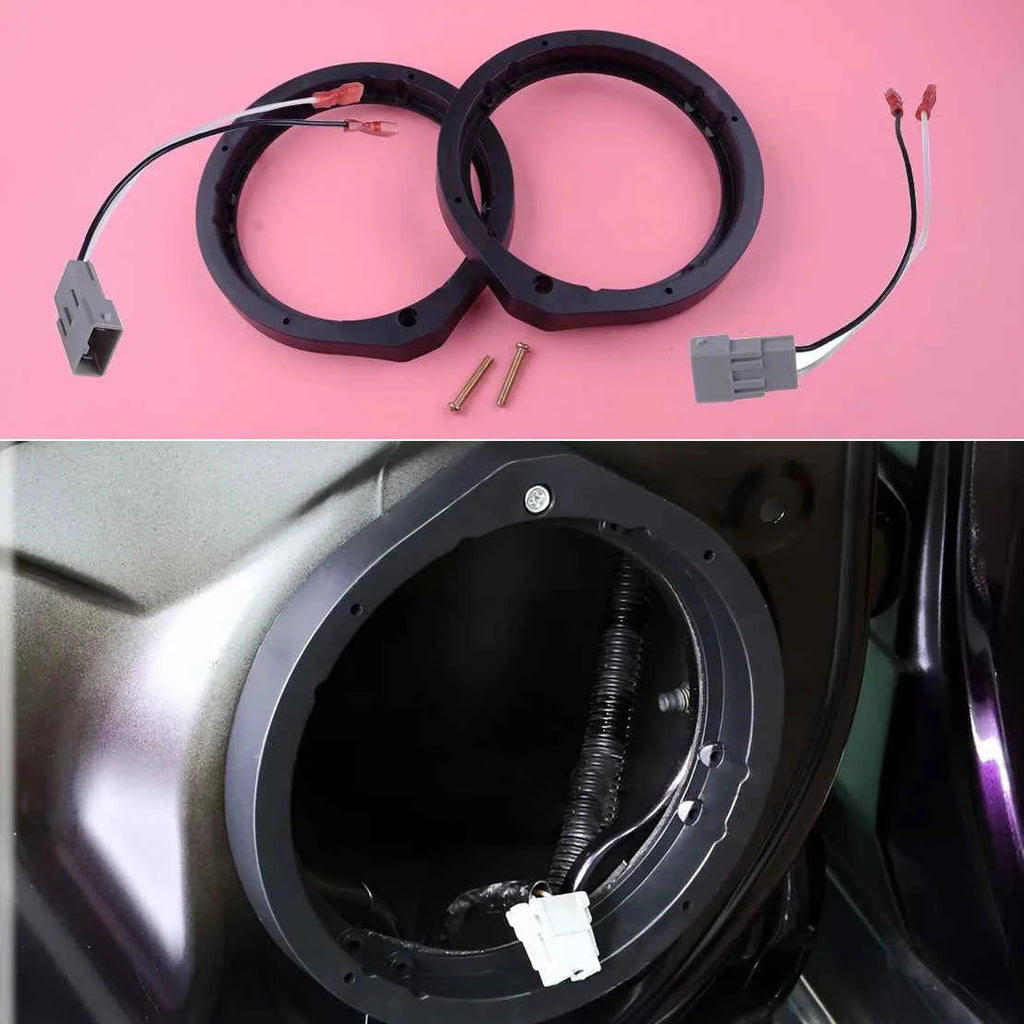 2Pcs Speaker Adapter 6.5"/6.75" 165mm & Wire Harness Accessories ABS Fit for Honda Civic Accord Crosstour CR-Z Insight