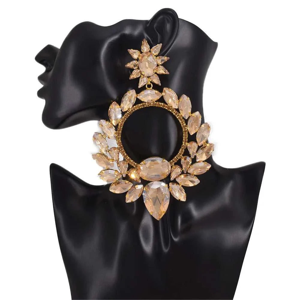 CUIER 22cm Huge Size Drop Pendant Earrings Clip on Drag Queen Jewelry Crystal AB TV show Accessories Men's Earrings Fashion The jack market .AU The jack market .AU Jewellery & Chains $ 122 200001034:200003699#AB silver