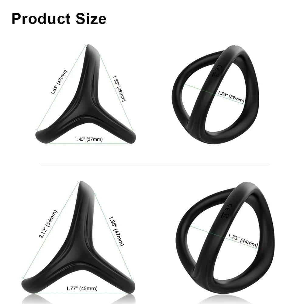 Silicone Cockring Sleeve for Enhanced Pleasure & Delayed Ejaculation - Perfect for Couples