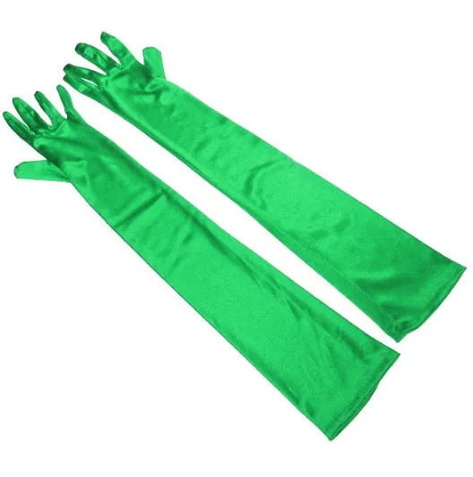 Bridal Elegance Elbow-Length Satin Gloves - Multi-Color, Stylish & Affordable Wedding Accessories