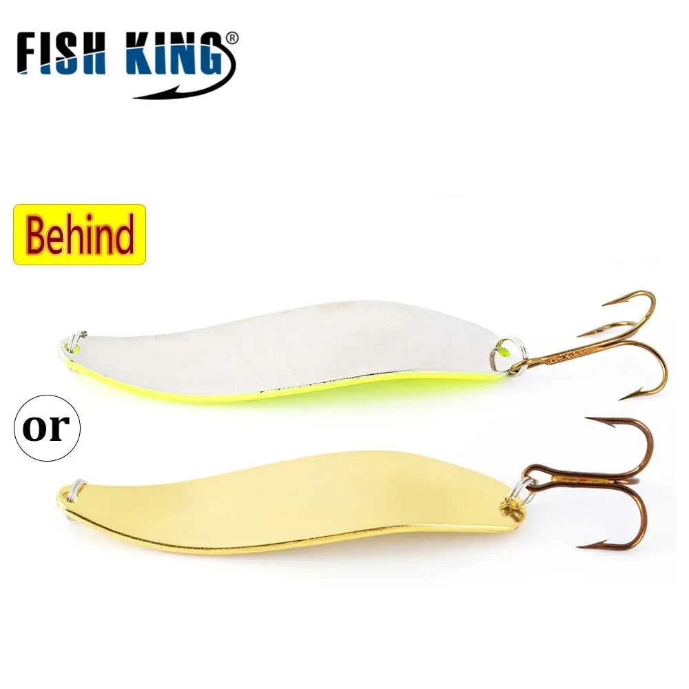 FISH KING 20-30g Metal Spoon Hard Fishing Lure Artificial Wobblers For Trolling Trout Spoon Bait Bass Pike With Treble Hook The jack market .AU The jack market .AU Fishing Gear $ 20 14:200002984#004;5:100014443#30g