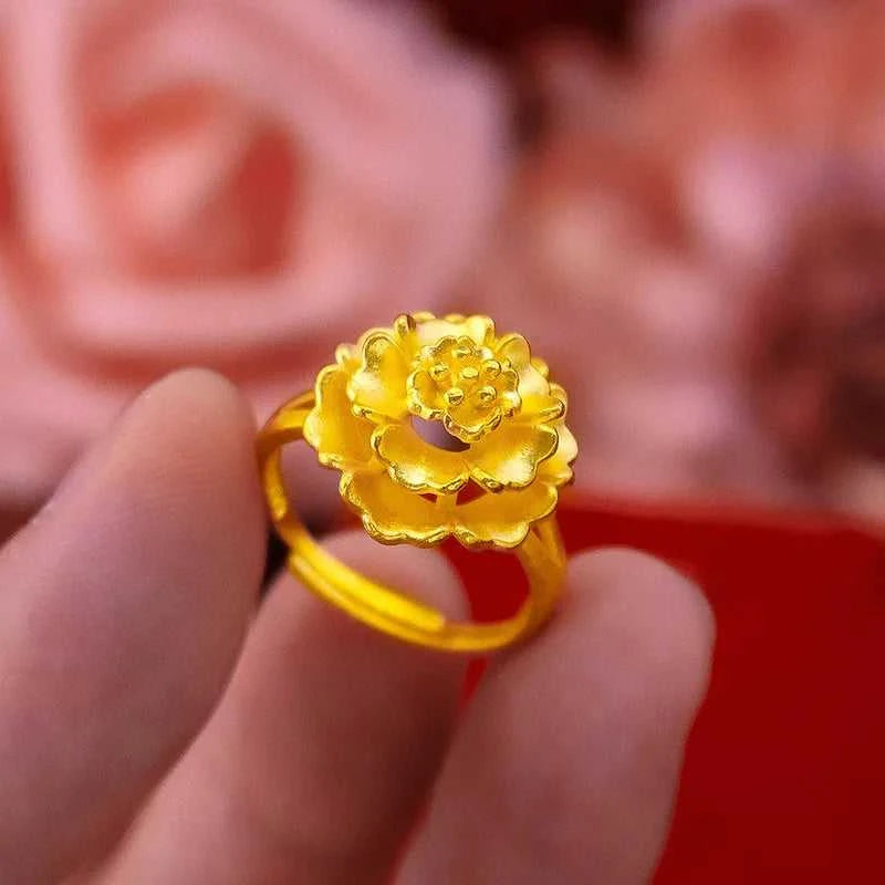 KISS&FLOWER Gold Vintage Flower Open Ring For Woman Birthday Wedding Party Christmas Bride Mother Girlfriend Ladies Gifts RI14 The jack market .AU The jack market .AU Jewellery & Chains $ 49 200000226:29#RI14;200000369:200001539