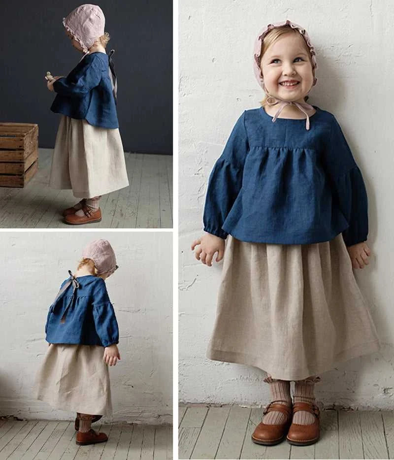 Chic Back Bow Tie Linen Shirt Girls 2026 New Solid Color Casual Loose Baby Kids Long-Sleeved Blouse Autumn Clothes The jack market .AU The jack market .AU Mum & Kids: Essential Products for Every Family $ 45 14:350853#White;200000463:200169197#110cm;200007763:201336100