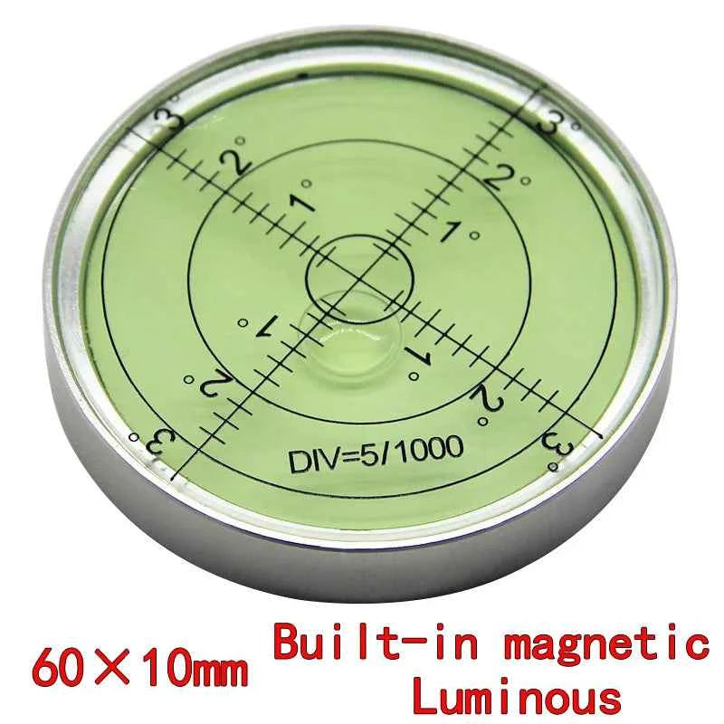 Magnetic Mini Level Meter - High Precision Metal Bubble for Perfectly Level Surfaces, Compact 60x10mm Design