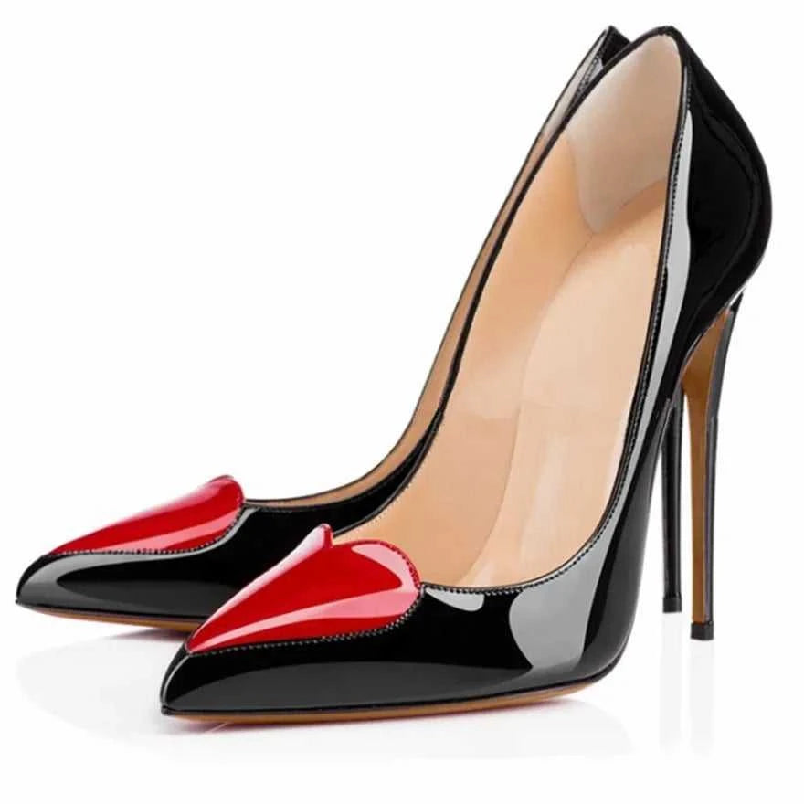 Red Heart-shaped Pointed Toe Women Shoes Black White High Heels Pumps Female Autumn Shallow Patent Leather Party Dress Shoe Sexy The jack market .AU The jack market .AU Step Up Your Style: Trendy Shoes for Every Occasion! $ 86 14:29;200000124:200000334