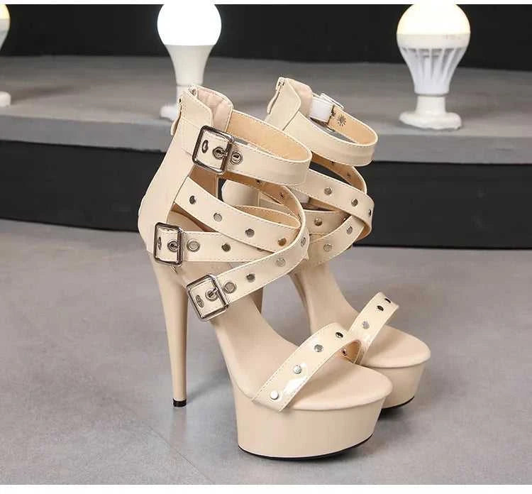 2025 Mclubgirl 8661 Series 15cm Heel 4.5cm Platform 8 Model Rivet Pull ROMAN SANDALS Quick Sell High Heels 15cm LFD The jack market .AU The jack market .AU Step Up Your Style: Trendy Shoes for Every Occasion! $ 86 14:771#15CM-Apricot;200000124:200000898