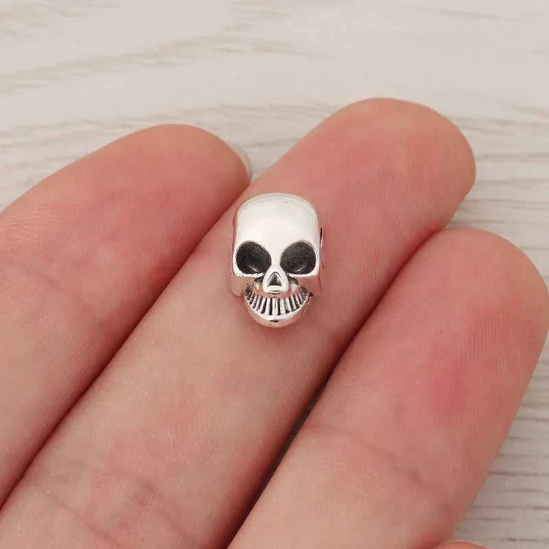 50 x Antique Gold Color Skull Heads Spacer Beads Metal Alloy Charms For DIY Fashion Bracelet Jewelry Making Findings The jack market .AU The jack market .AU Jewellery & Chains $ 51 14:350853#Antique Silver