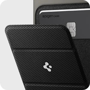 Spigen Magnetic Wallet Card Holder for MagSafe with Kickstand - Sleek Black Design