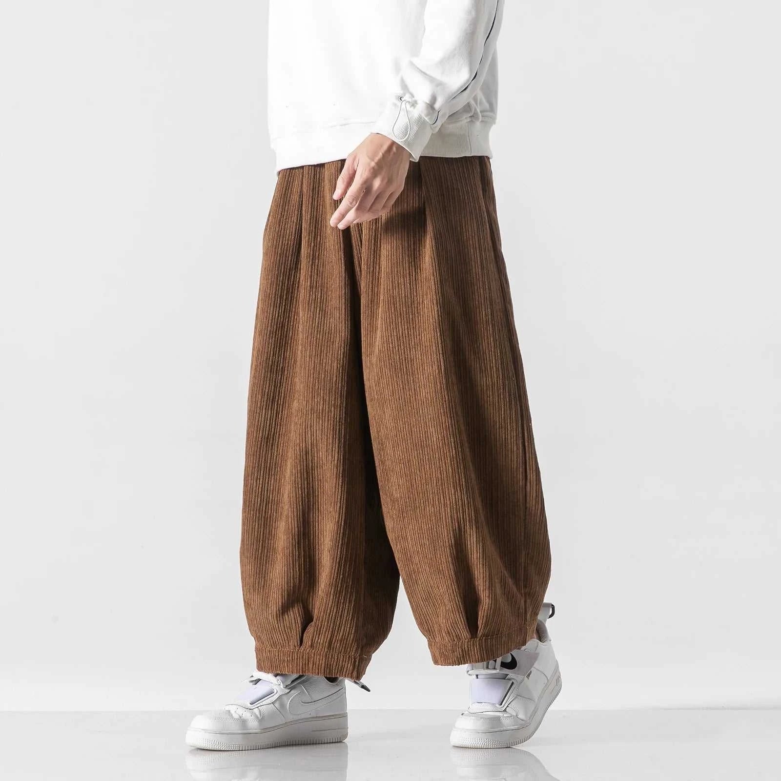 Autumn Men Wide Leg Straight Pants Men Corduroy Solid Color Oversize Trousers Male Thick Warm Japen Style Streetwear Pants The jack market .AU The jack market .AU Men Fashion $ 57 14:193#black;200007763:201336100;5:4182