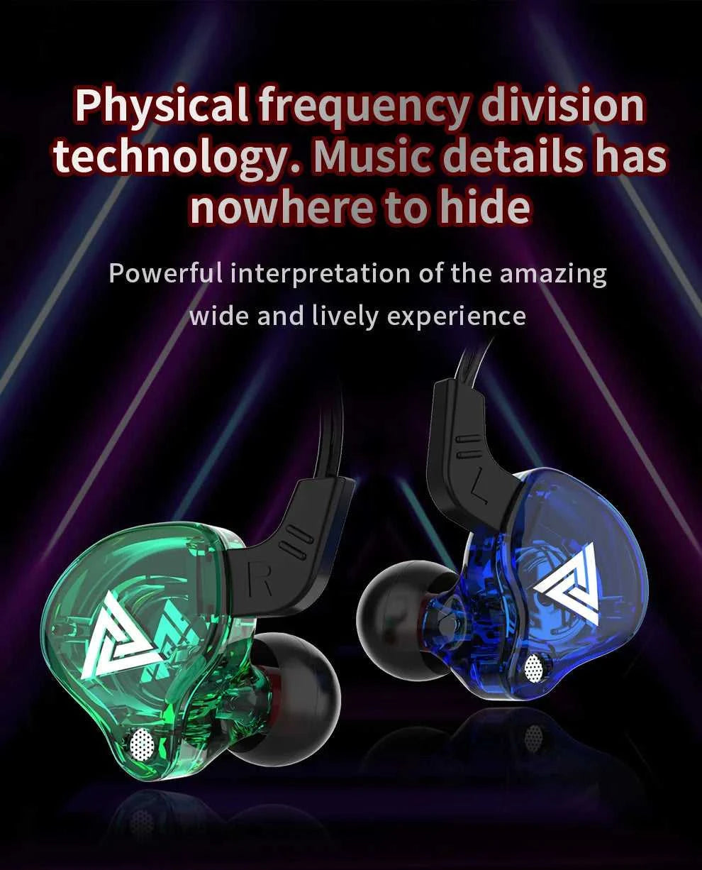 QKZ AK6 Wired Headphones Dual Drive HiFi Earphone with Microphone 3.5mm Sport Running Music Earbuds Bass Stereo Headset Original The jack market .AU The jack market .AU Accessories Electronics $ 51 14:350853#AK6 Green B