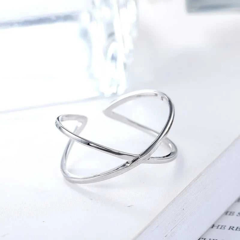 Foxanry Wholesale Silver Color Party Rings for Women Couples Minimalist Geometric Cross Handmade Ring Creative Jewelry The jack market .AU The jack market .AU Jewellery & Chains $ 50 200000369:200001539;200000783:29#Silver Color
