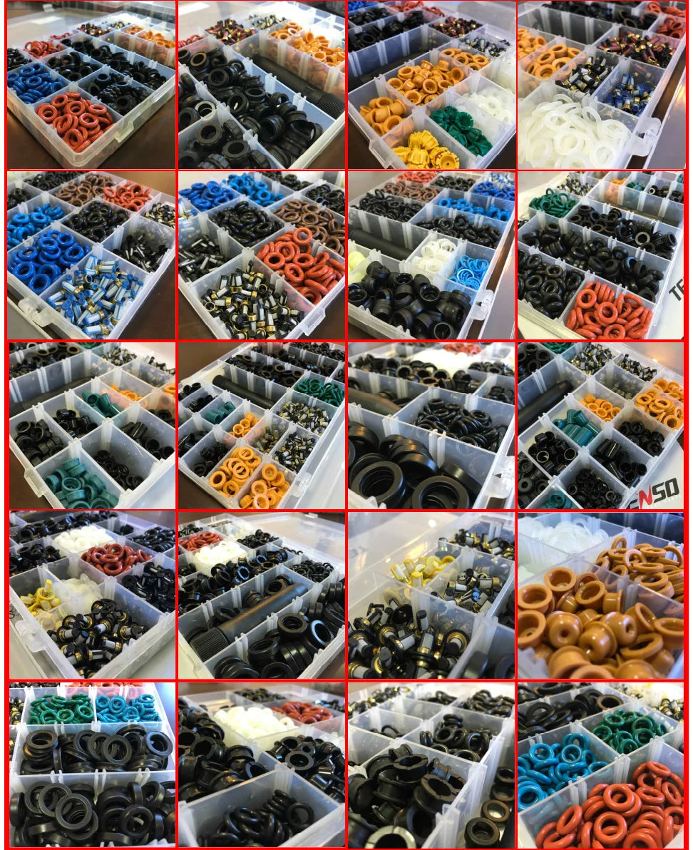 50/100PCS Auto Parts Fuel Injector Repair Seal Kit Plastic Washer 23006 7.8*13.2*1.9 For Audi Continental Hyundai KIA 2.4