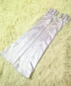 Bridal Elegance Elbow-Length Satin Gloves - Multi-Color, Stylish & Affordable Wedding Accessories