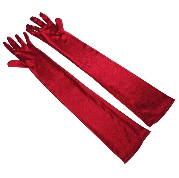 Bridal Elegance Elbow-Length Satin Gloves - Multi-Color, Stylish & Affordable Wedding Accessories
