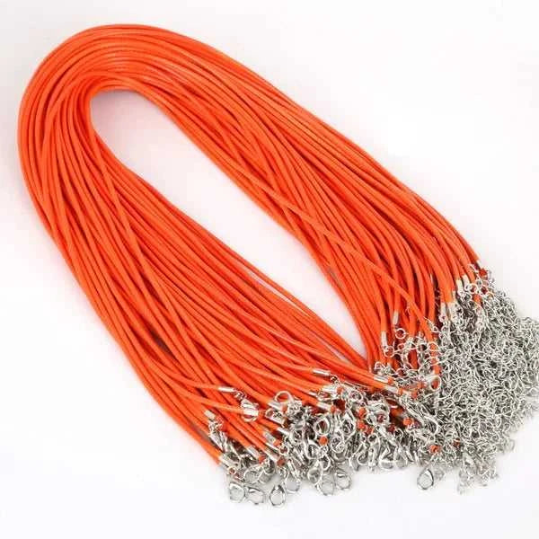 10Pcs/lot 2mm Leather Chains Necklaces Bracelet Pendant Charms Lobster Clasp DIY Jewelry Making Accessories String Cord Necklace The jack market .AU The jack market .AU Jewellery & Chains $ 50 14:365458#Orange Yellow