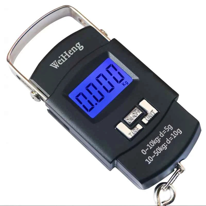 MiniPocket Pro Digital Fishing Scale - 50KG Capacity, Precision 5g Accuracy, Compact Design for Luggage & Kitchen Weighing