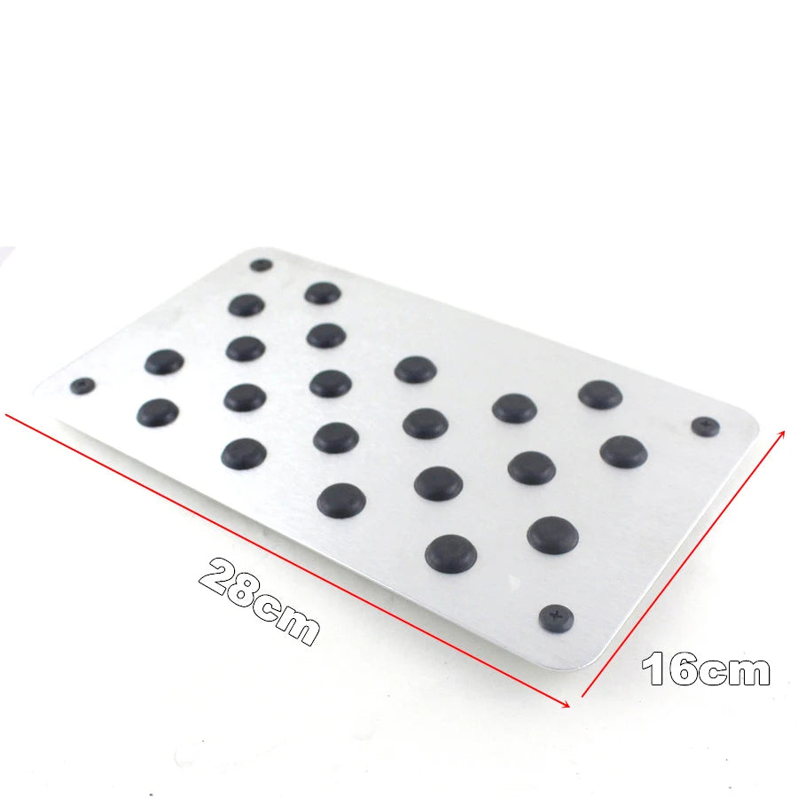 Aluminum alloy Car Non-slip Plate Carpet pedal Floor Mat Environmental Rubber Car Accessories Styling