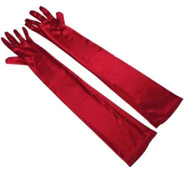 Bridal Elegance Elbow-Length Satin Gloves - Multi-Color, Stylish & Affordable Wedding Accessories