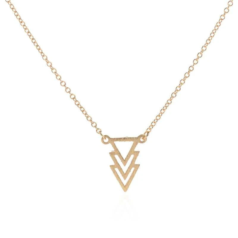 Shuangshuo New Fashion Chokers Vintage Three Triangle Pendant Necklaces for Women Geometric Long Chain Choker Necklace N077 The jack market .AU The jack market .AU Jewellery & Chains $ 51 200001034:361188