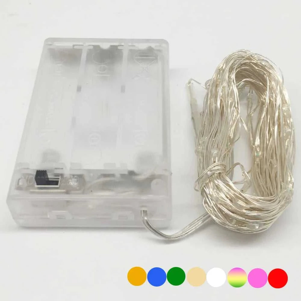 10M 5M 100 50 LED 3XAA Battery LED String Lights for Xmas Garland Party Wedding Decoration Christmas Tree Flasher Fairy Lights The jack market .AU The jack market .AU Home $ 51 136:173#Blue;14:366#5M 50LEDs