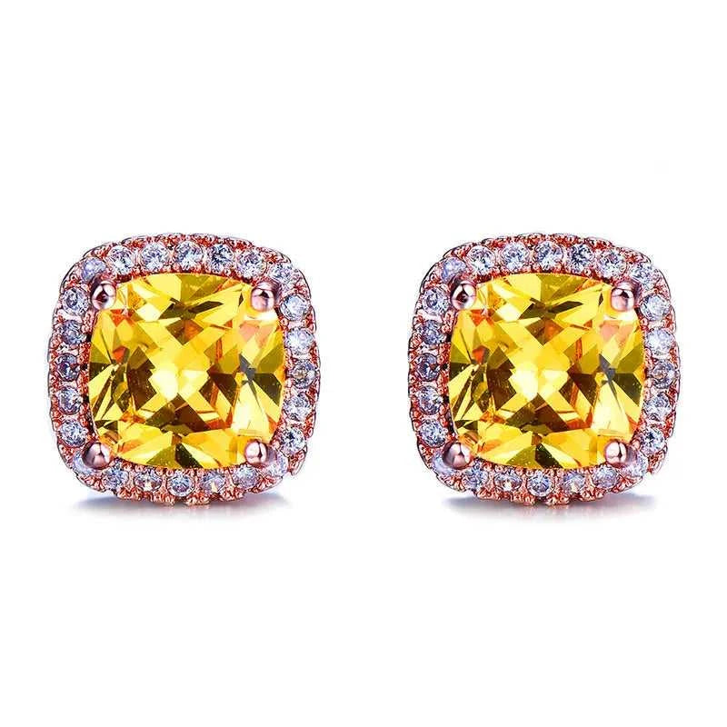 Luxury Female Crystal Zircon Stone Earrings Fashion Silver Color Jewelry Vintage Double Stud Earrings For Women The jack market .AU The jack market .AU Jewellery & Chains $ 47 200001034:361180#Silver Yellow