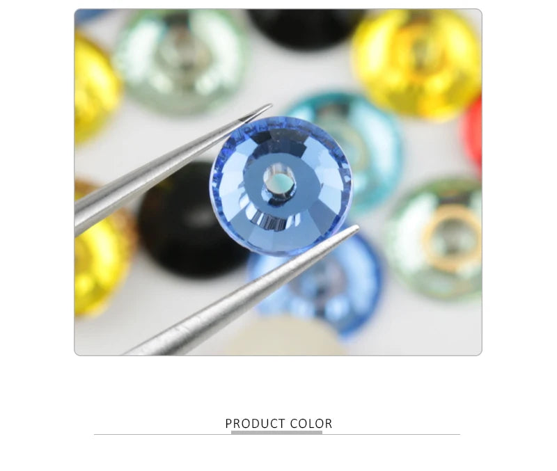 QIAO Glass Round Rhinestones for Wedding Dresses | Sparkling DIY Crystal Accents from SS12 to SS30