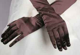 Bridal Elegance Elbow-Length Satin Gloves - Multi-Color, Stylish & Affordable Wedding Accessories