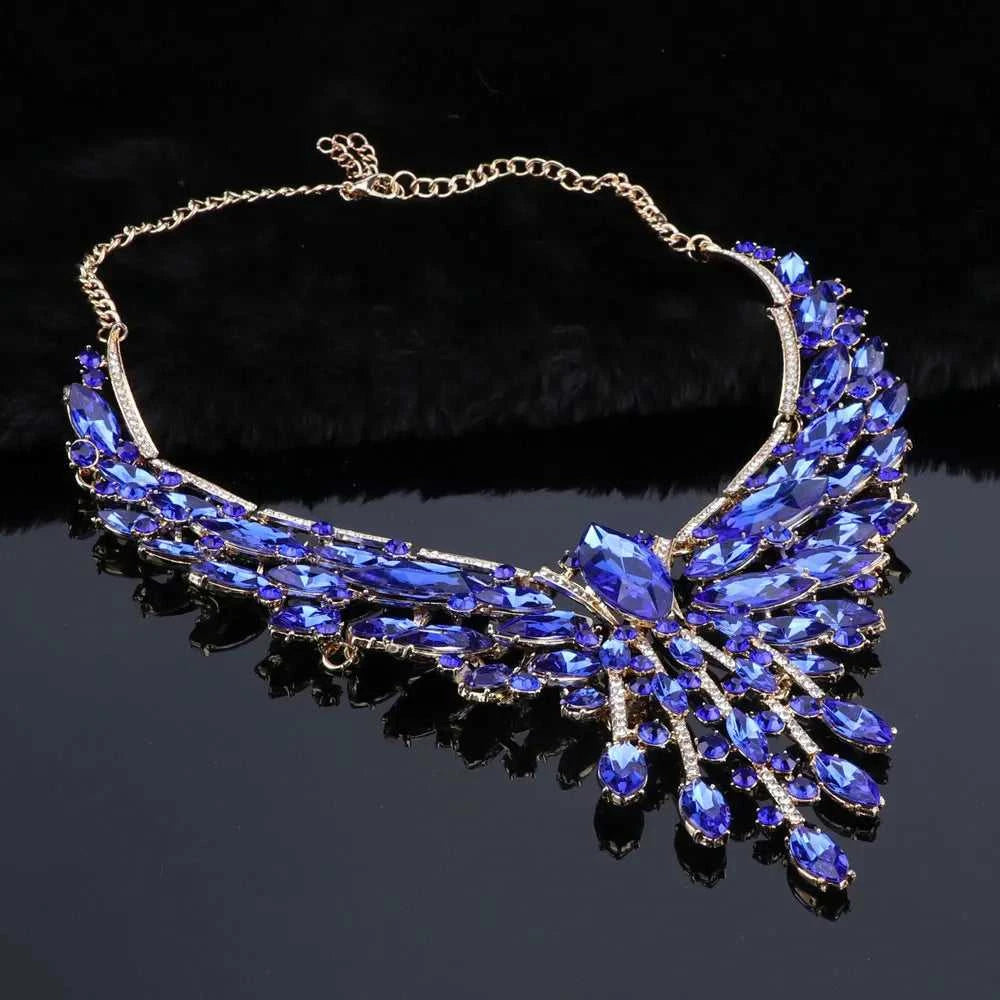 Crystal Bridal Jewelry Sets Wedding Party Costume Accessory Indian Necklace Earrings Set for Bride GorgeousJewellery Sets Women The jack market .AU The jack market .AU Jewellery & Chains $ 74 200001033:200003757#purple