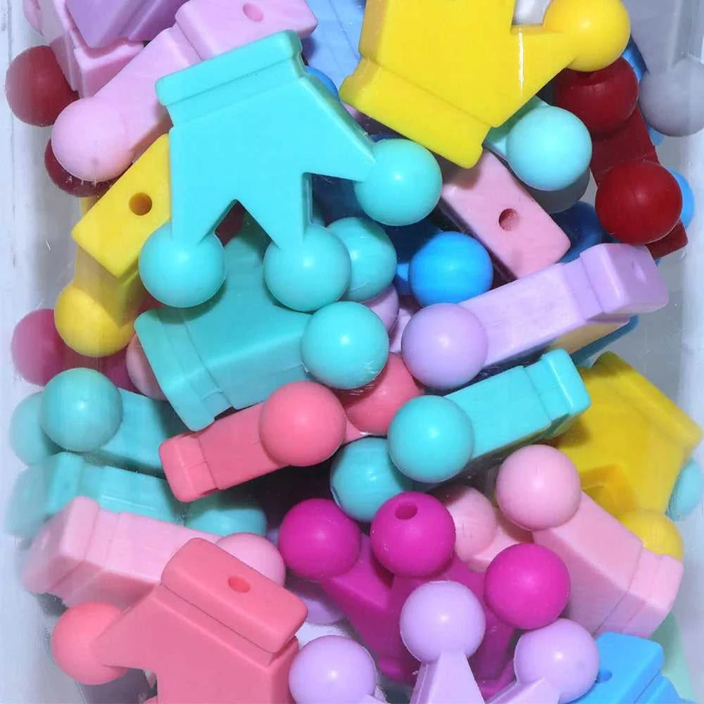 BOBO.BOX 10pcs Baby Teething Toys Crown Silicone Beads Food Grade Silicone DIY Pacifier Chain Pendant Accessories Baby Teethers The jack market .AU The jack market .AU Mum & Kids: Essential Products for Every Family $ 21 14:175#5