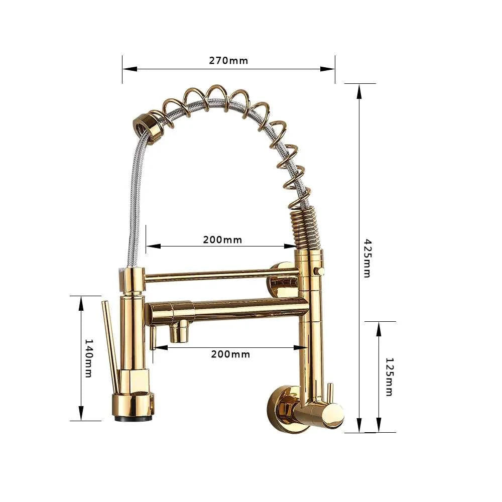 Rozin Matte Black Pull Down Kitchen Faucet Single Cold Water Dual Spouts Kitchen Tap 4 Colors Wall Mounted ABS Nozzle Crane The jack market .AU The jack market .AU Home $ 96 14:496#Gold Faucet;200007763:201336342