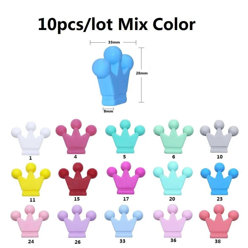 BOBO.BOX 10pcs Baby Teething Toys Crown Silicone Beads Food Grade Silicone DIY Pacifier Chain Pendant Accessories Baby Teethers The jack market .AU The jack market .AU Mum & Kids: Essential Products for Every Family $ 21 14:175#5
