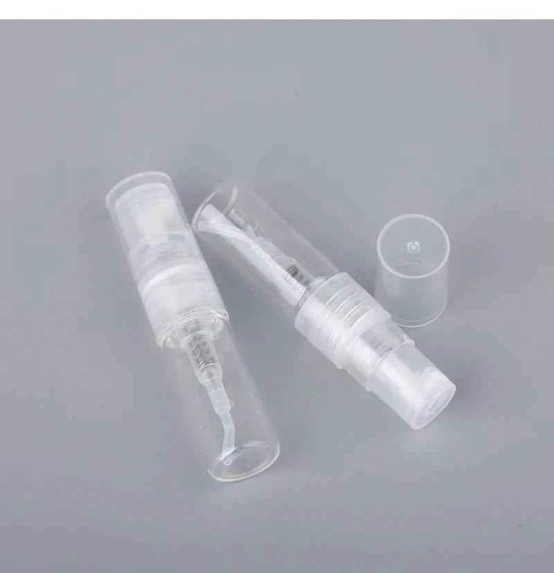 Mini Glam Perfume Bottles - 100 Pack of 1ml & 2ml Refillable Glass Atomizers for On-the-Go Fragrance