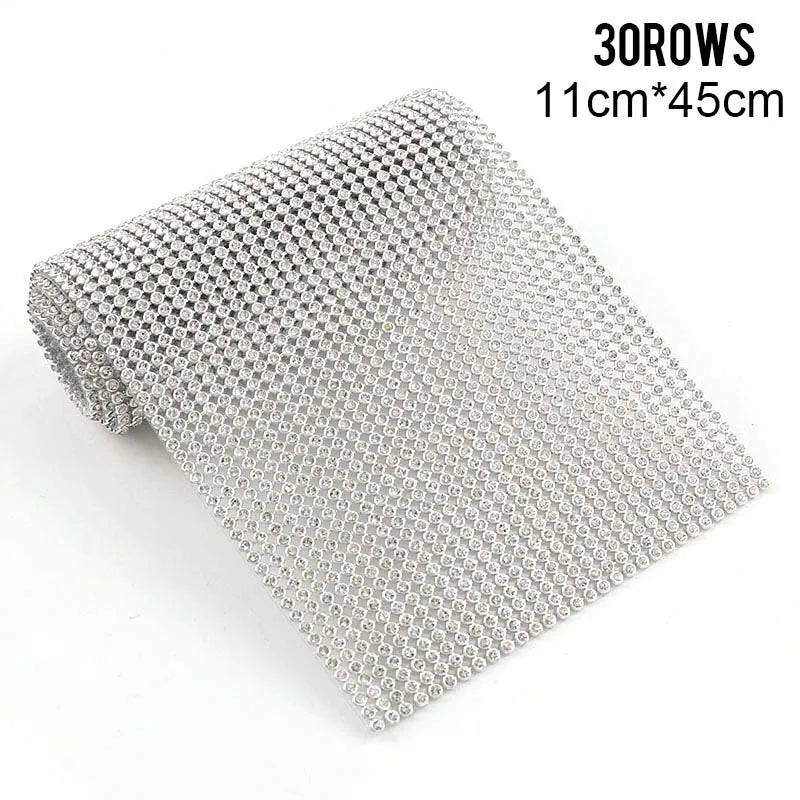 1 Pc 3mm Glass Rhinestone+Gold/Silver Aluminum Rhinestone Mesh Trim ABS Plastic HotFix For DIY Wedding Dress Jewelry