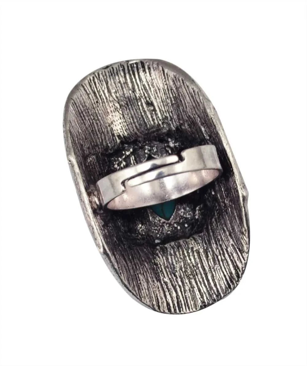 Boho Ethnic Tibet Turquoise Rings For Women Men Retro Silver Color Adjustable Carved Gypsy Tribal Pakistan Afghan Indian Jewelry The jack market .AU The jack market .AU Jewellery & Chains $ 48 200000783:10#turquoise ring D