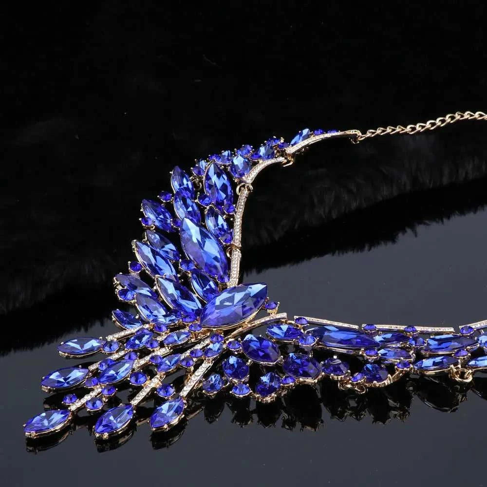 Crystal Bridal Jewelry Sets Wedding Party Costume Accessory Indian Necklace Earrings Set for Bride GorgeousJewellery Sets Women The jack market .AU The jack market .AU Jewellery & Chains $ 74 200001033:200003757#purple